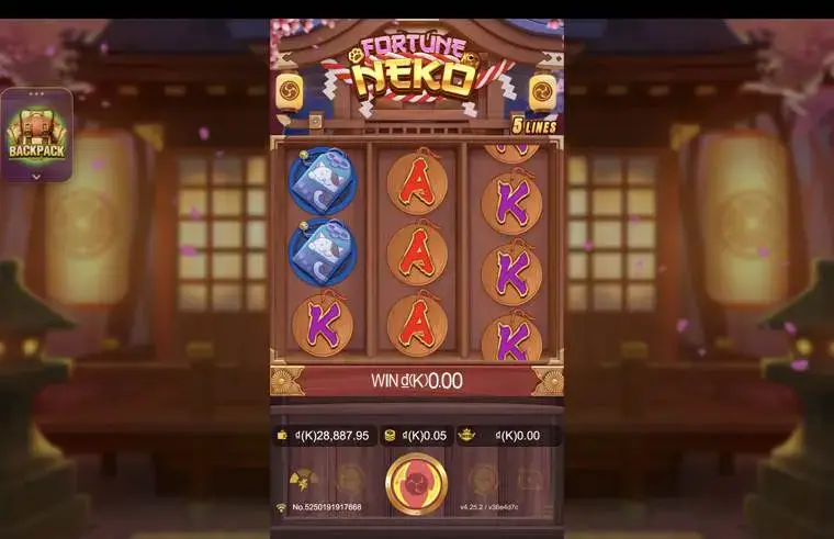 Ảnh giao diện chính game FortuneNeko (slot JDB) chơi tại LC79