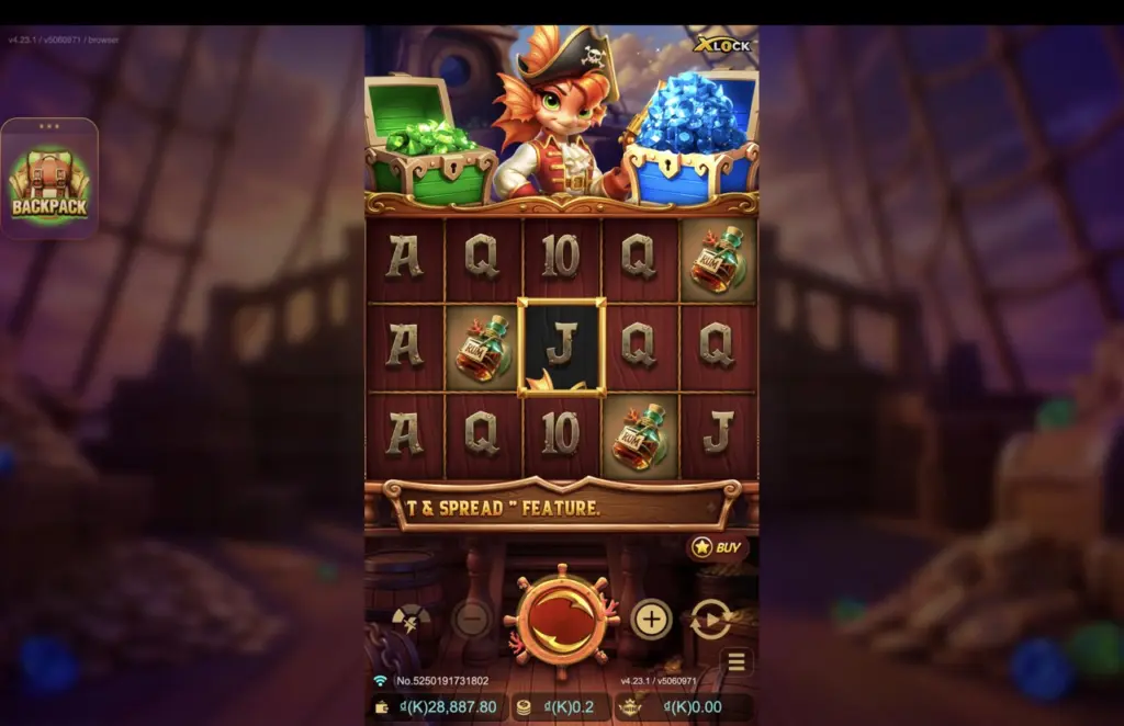 Ảnh giao diện chính game Voyage of Daring Queen X-Lock (slot JDB) chơi tại LC79
