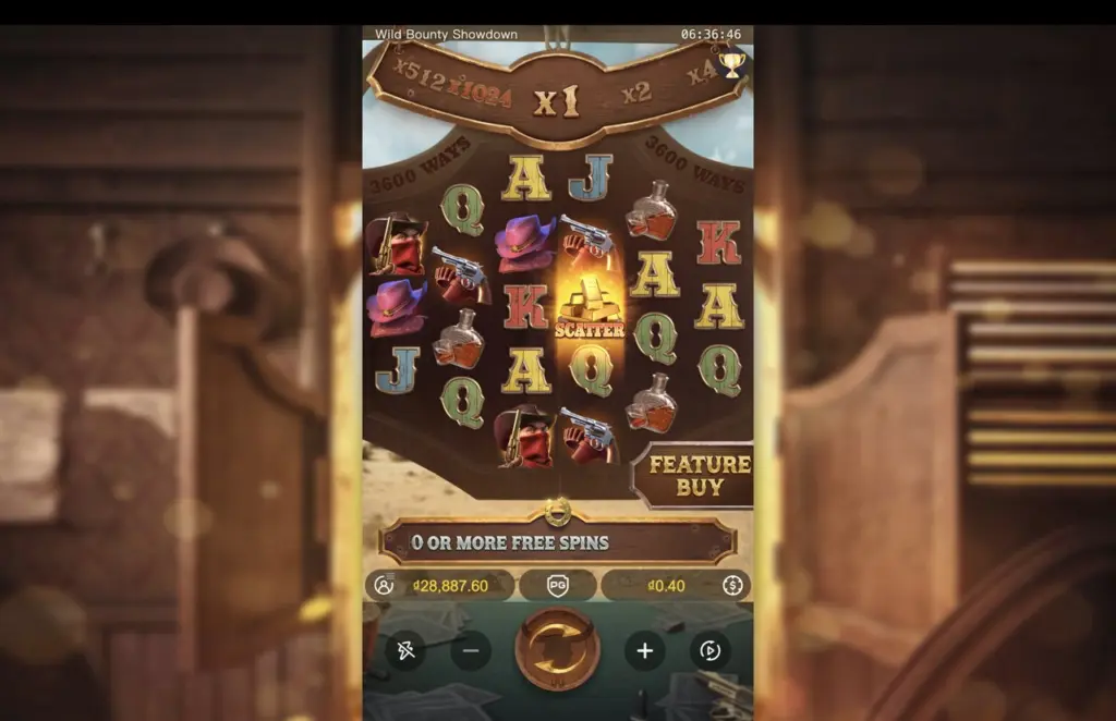 Ảnh giao diện chính game Wild Bounty Showdown (slot PG) chơi tại LC79
