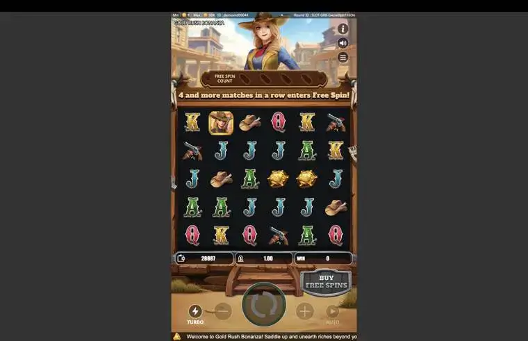 Ảnh giao diện chính game GOLD RUSH BONANZA (Kingmidas #KM-SLOT-010) (slot) chơi tại LC79