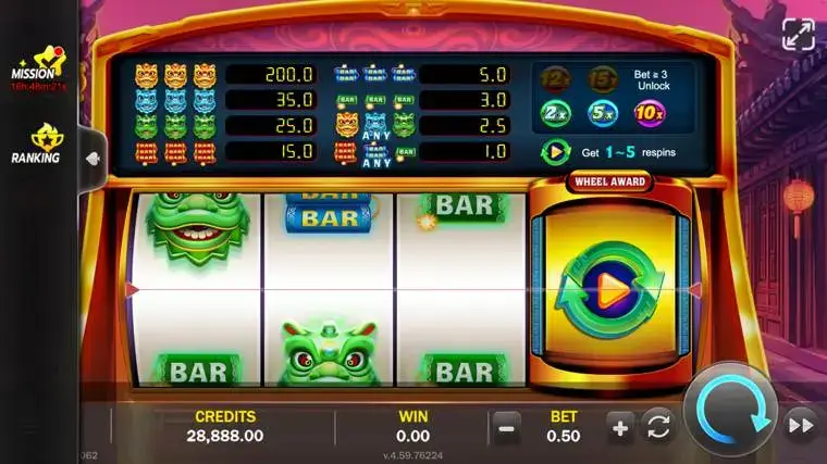 Ảnh giao diện chính game Lion 2 Dance (slot JILI) chơi tại LC79